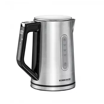 Hervidor eléctrico Rommelsbacher WK 3000 — 1,7 L, 3000 W, acero inoxidable y negro