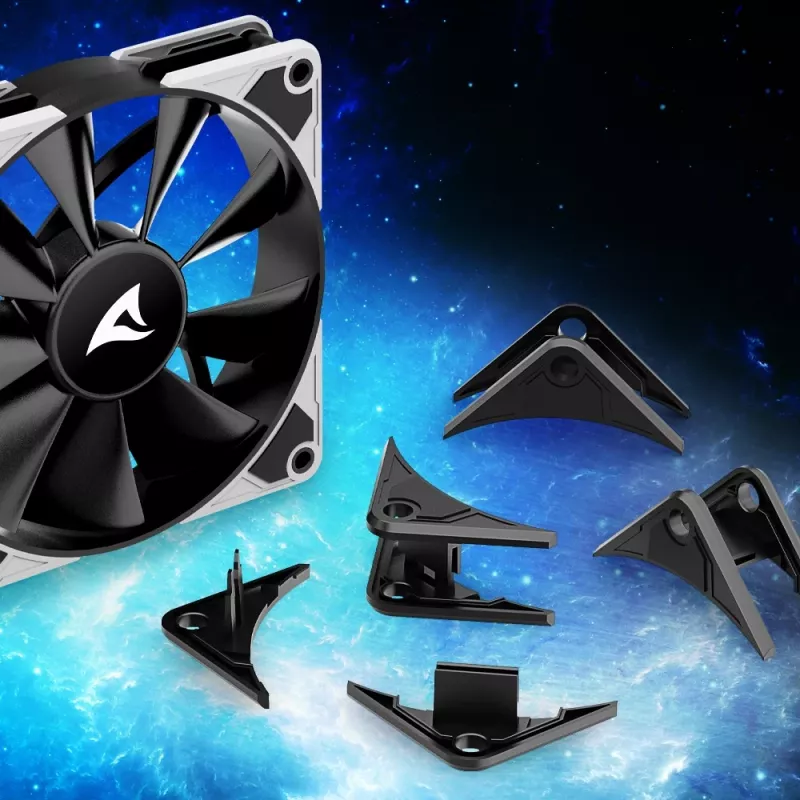SHARKOON SilentStorm BW120 PWM ventilador para carcasa de 120mm