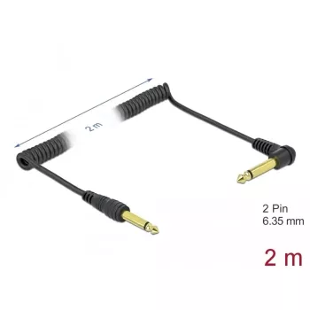 Cable de audio DeLOCK 85939 2m 6,35mm negro