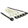 Cable DeLOCK Mini SAS HD SFF-8643 a 4xSATA 0,5m