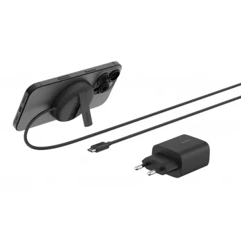 Cargador inalámbrico magnético plegable Qi2 Belkin WIA011KQBK 15W (fuente de alimentación de 20W), negro