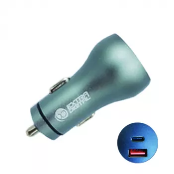 Cargador USB 3.0 + Type-C: 12-24V, 36W, QC3.0 + PD