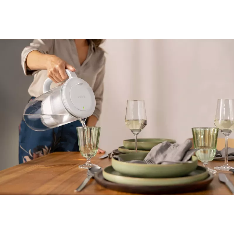 Brita Glass+1 Maxtra Pro Pure Performance jarra filtrante de cristal, 2,5 l totales / 1,5 l filtrados, apta para lavavajillas, gris