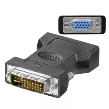 Microconnect MONAJ adaptador DVI-I 24+5Pin HD15 negro