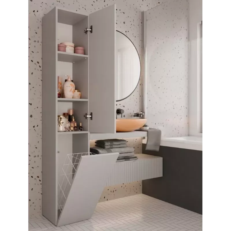 Armario de baño alto con cesta Top E Shop NEL IV Kaszmir