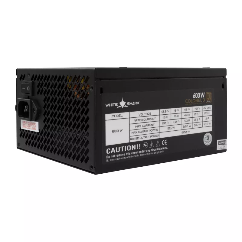 Fuente de alimentación White Shark GPSU-B600S Colonel-3 600W