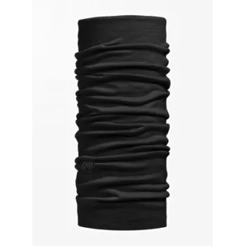 Buff 100637 Braga de cuello negra unisex lana merino sin costuras 47 g – para ciclismo, senderismo, trekking