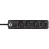 Regleta de enchufes Brennenstuhl Ecolor 4 tomas [Superficie pulida, cable de 1,5 m, Blanco/Negro]