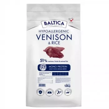 BALTICA Nutraceutic Hypoallergenic razas medianas venado con arroz - pienso seco para perros - 12 kg