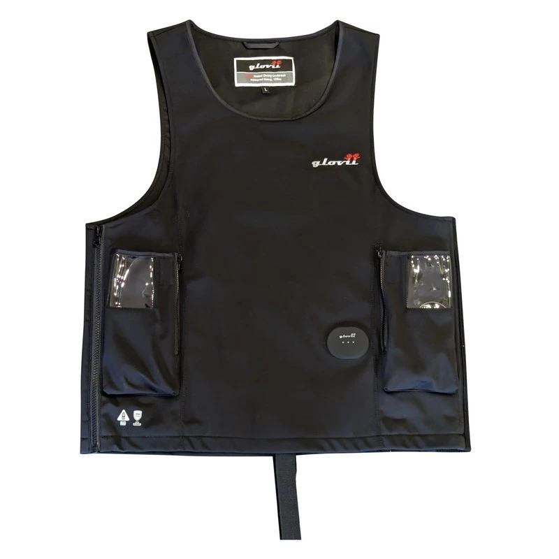 Chaleco de deportes acuáticos Glovii GMV2L negro softshell