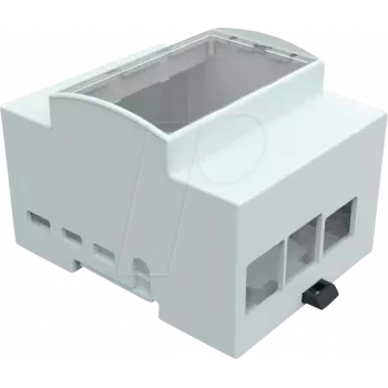 JOY-IT RPI CASE DIN4 - carcasa para Raspberry Pi 4, carril DIN, gris/transparente (RB-CASEP4+07)