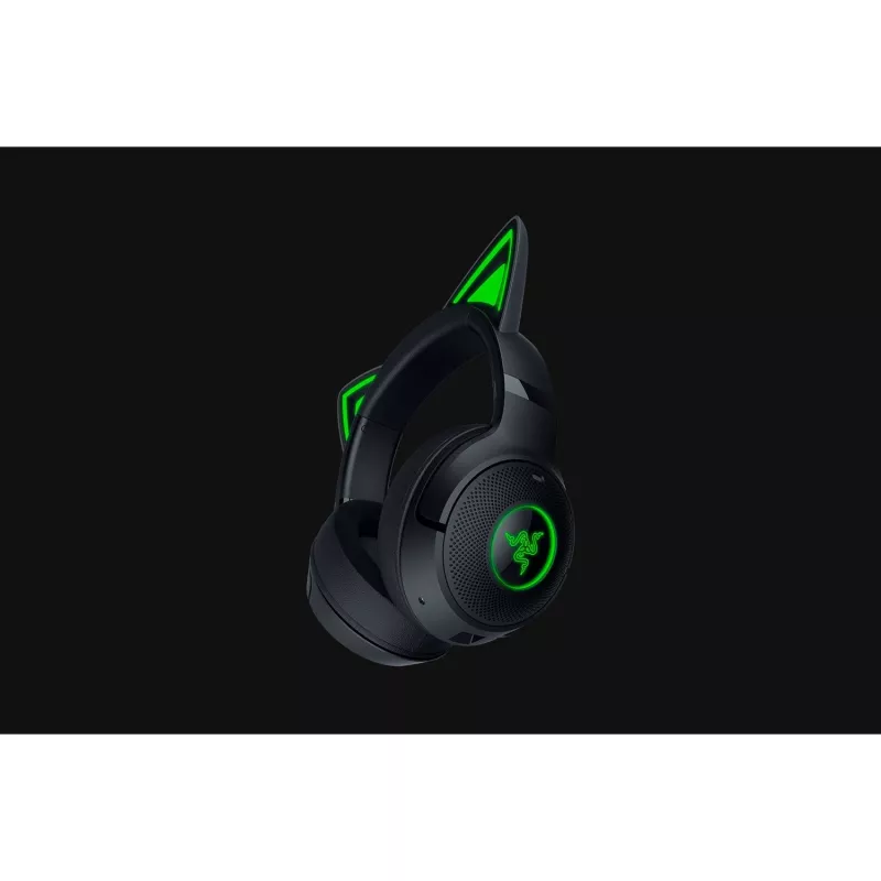 Razer Kraken Kitty V2 BT auriculares gaming inalámbricos, Bluetooth 5.2, supraaurales, micrófono, cancelación de ruido, Chroma RGB, 20–20 000 Hz, negros
