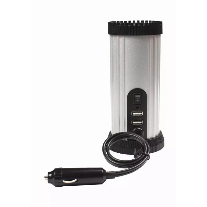 Adaptador/convertidor de corriente Gembird EG-PWC150-01 Coche 150 W Negro, Gris