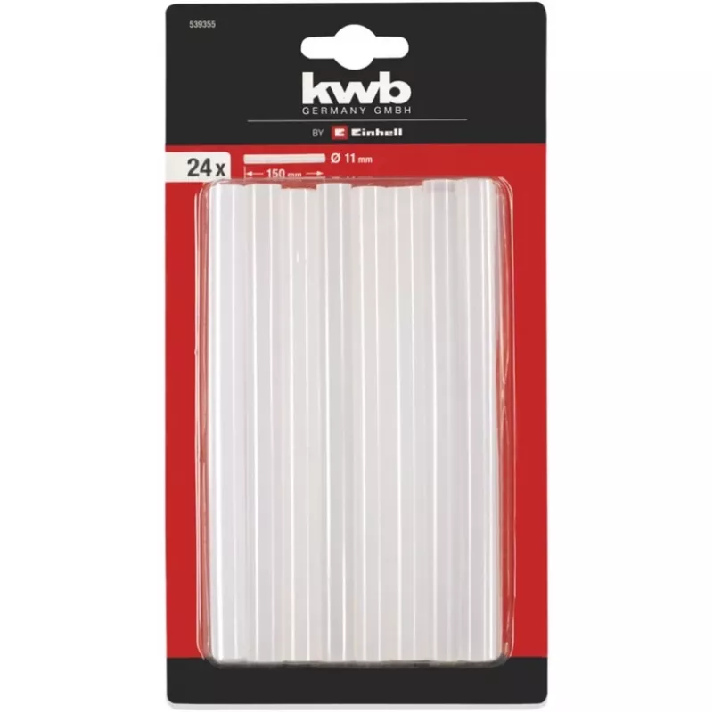 Barras de pegamento KWB Ø 7 x 150 mm (transparente, 24 uds.)