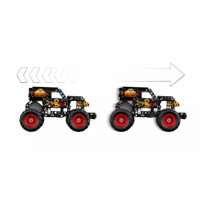 LEGO TECHNIC 42219 Monster Jam Grave Digger Fuego y hielo