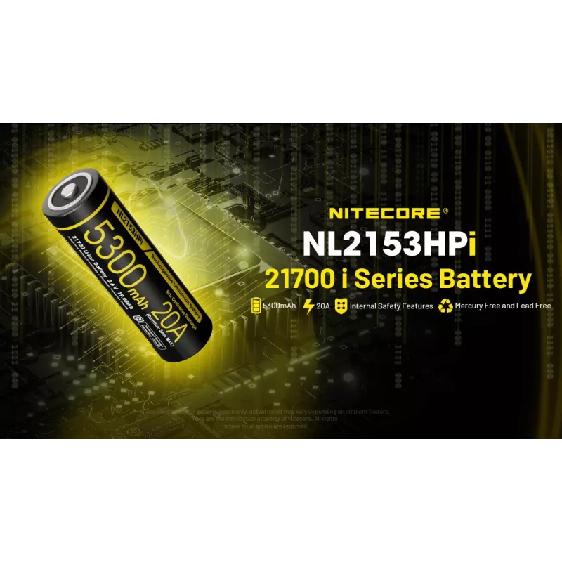 BATERÍA RECARG. LI-ION 3.6V/NL2153HPI(5300MAH) NITECORE