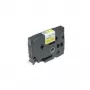 Cinta de etiquetar laminada brillante Brother – 36 mm, negro/amarillo