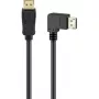 Cable DisplayPort macho 90° > DisplayPort macho, 8K / 144Hz (Negro, 2 metros, 1 macho 90° en ángulo lateral, 54 Gbit/s, DisplayPort 2.0 / 2.1)