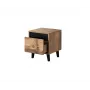 Cama Meble NORD mesita de noche, juego de 2 uds., 40×38×45 cm, roble Wotan/antracita