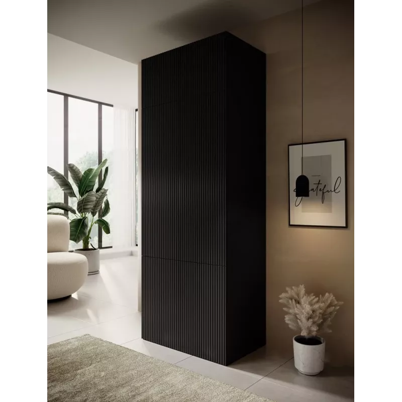 Armario ropero cama meble PAFOS 2D BASE 90×55,5×45 cm negro mate, estructura de 2 puertas