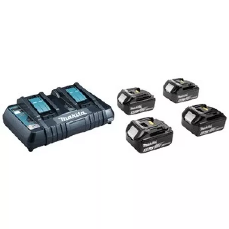 Fuente de alimentación MAKITA KIT 18V (BL1850Bx4+DC18RD) MAKPAC