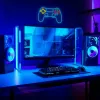 Mando USB con cable MANTA SNL63MT Neon Lights — mando para PC con conexión USB