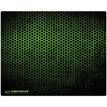 Alfombrilla de ratón ESPERANZA EGP102G — alfombrilla gaming de goma 300×240 mm, 3 mm, verde/negro, antideslizante