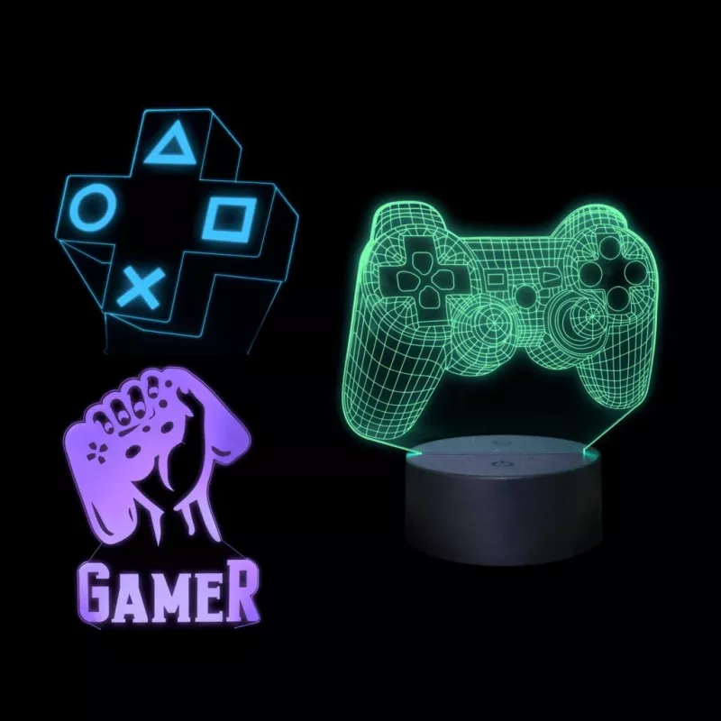 Lámpara LED de mesa MANTA SNL122RGB decoración de luz RGB 3D, RGB con cambio de color, alimentación USB
