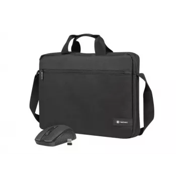 Maletín NATEC Wallaroo 39,6 cm (15,6 pulgadas) — maletín de poliéster para portátil, apto para pantallas de 15,6 pulgadas, negro