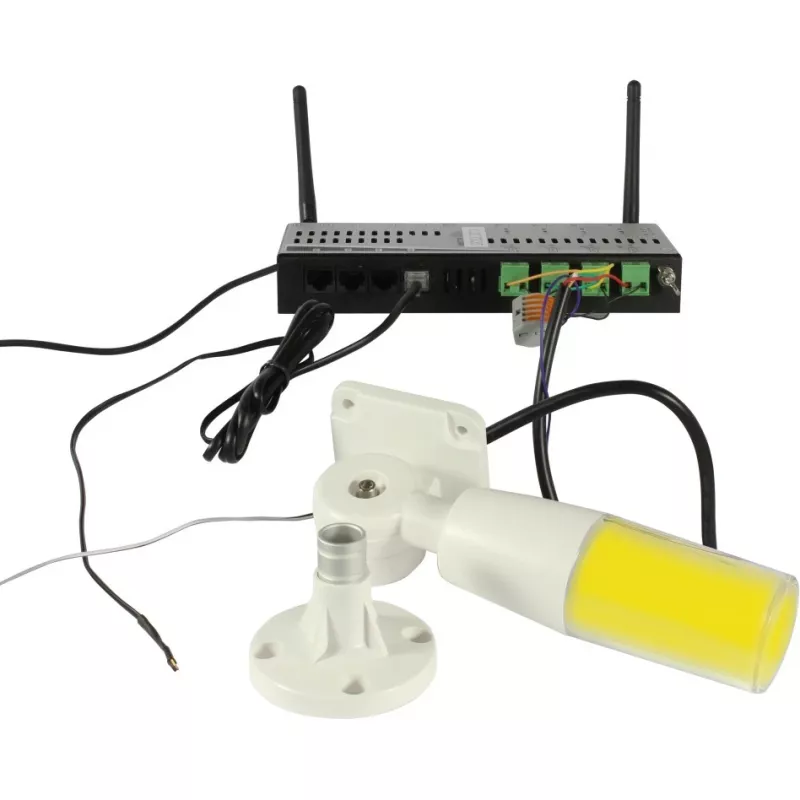 Luz de señal ALLNET ALL3042 rojo/amarillo/verde con zumbador, control individual