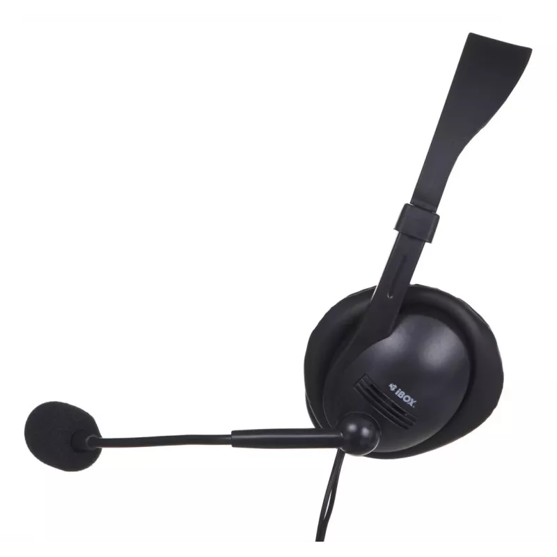 Auriculares gaming binaurales con cable IBOX W1MV — circumaurales, 3,5 mm, cable de 2 m, micrófono de diadema
