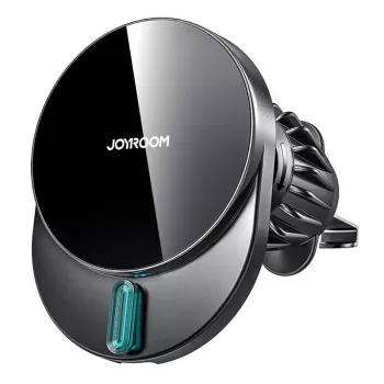 Cargador inalámbrico para coche Joyroom JR-ZS409 magnético, negro — soporte magnético Qi para smartphones
