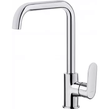 Grifería de cocina con caño rectangular