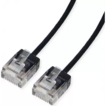 Cable de conexión UTP ROLINE Cat.6A, RJ45 ultra corto, negro, 1 m – red – CAT 6a (21.15.4461)