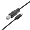 Cable USB A a B TB 1,8 m — negro, para impresora