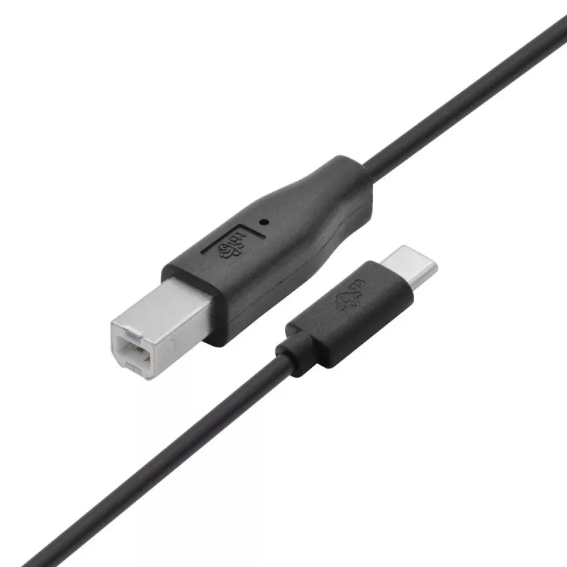 Cable USB A a B TB 1,8 m — negro, para impresora
