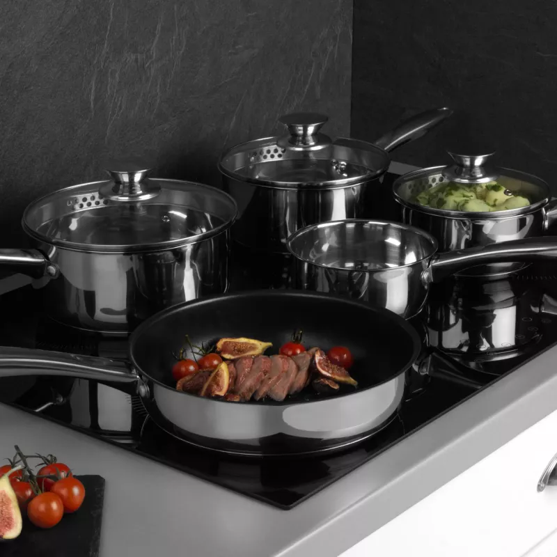 Juego de ollas Russell Hobbs BW06572EU72 — set de 5 piezas de acero inoxidable