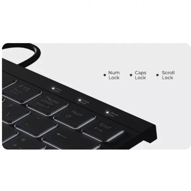 KeySonic KSK-5011ELC (DE) Teclado Home USB QWERTZ Alemán Negro