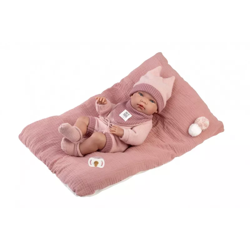 Muñeca Llorens 40 cm bebé de vinilo con rasgos realistas y cuerpo blando