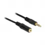 Cable de audio 3,5 mm M-H DeLOCK 83762 0,5 m Negro
