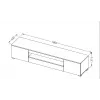 Soporte de TV Cama VIVA 180 blanco/blanco brillante + negro