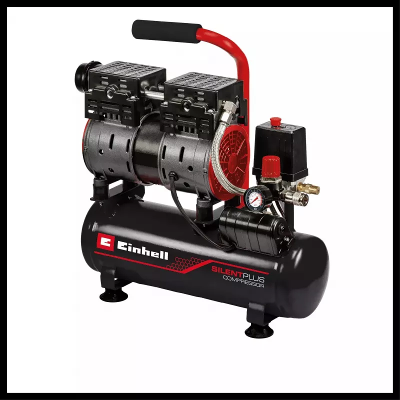 Compresor TE-AC 110/6 Silent Plus (negro/rojo, 550 W)