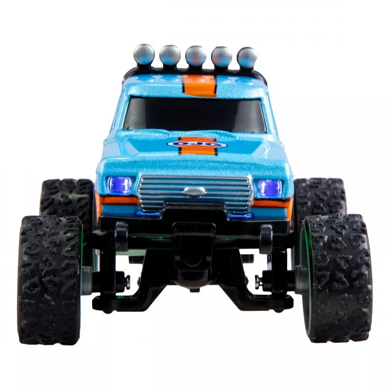 Monster Truck radiocontrolado Amewi DieCast 1:64 RTR, azul/naranja