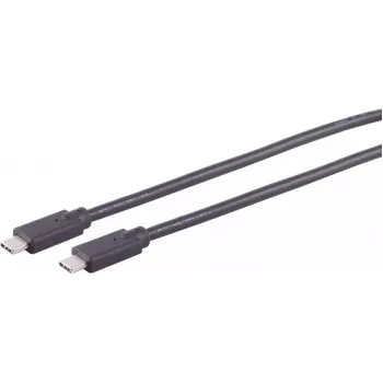 Cable USB S/CONN 13-28035 USB 2.0 2 m USB C negro