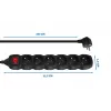 Alargador Esperanza ELK218K 3 m 6 toma(s) de CA para interiores negro