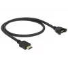 Cable HDMI DeLOCK 85463 0,5 m Type-A conector macho a conector hembra, negro