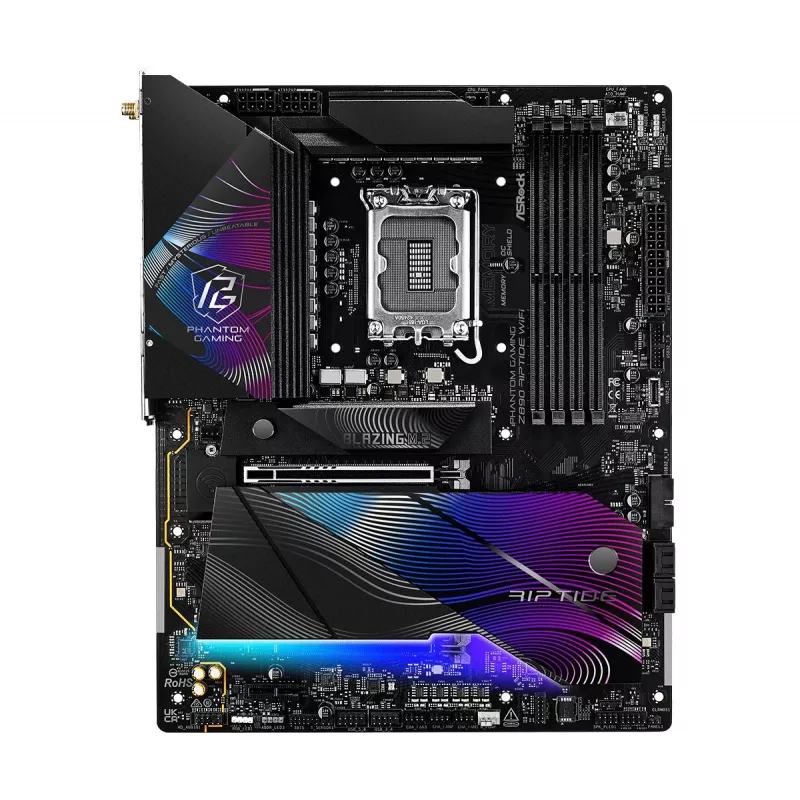 Placa base ASRock Z890 Riptide WiFi — Intel Z890, LGA1851, ATX, DDR5, 4 DIMM, Wi‑Fi 7, 2.5Gb LAN, Thunderbolt 4