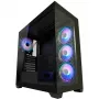 LC-Power Caja MidiTower 715B negra USB3.2/Audio sin fuente de alimentación SEAMLESS_X (LC-715B-ON)