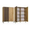 Vitrina KAMARO 2DD estrecha/GŁ roble ARTISAN