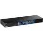 TRENDnet Switch Gigabit de 24 puertos, TEG-S25, 24 puertos Gigabit RJ-45, capacidad de conmutación 48 Gbit/s, diseño sin ventilador, carcasa de metal, fuente de alimentación interna